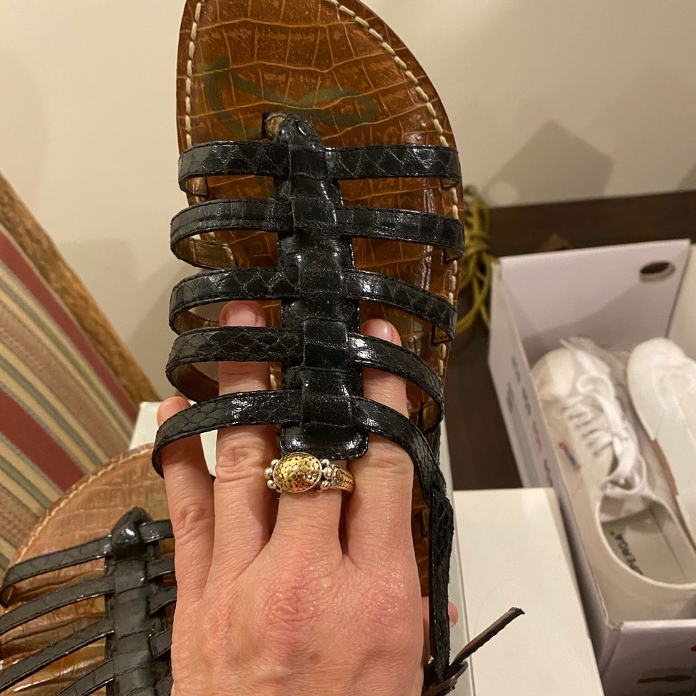 Sam Edelman Black Strappy Sandals! Size 8. FUN